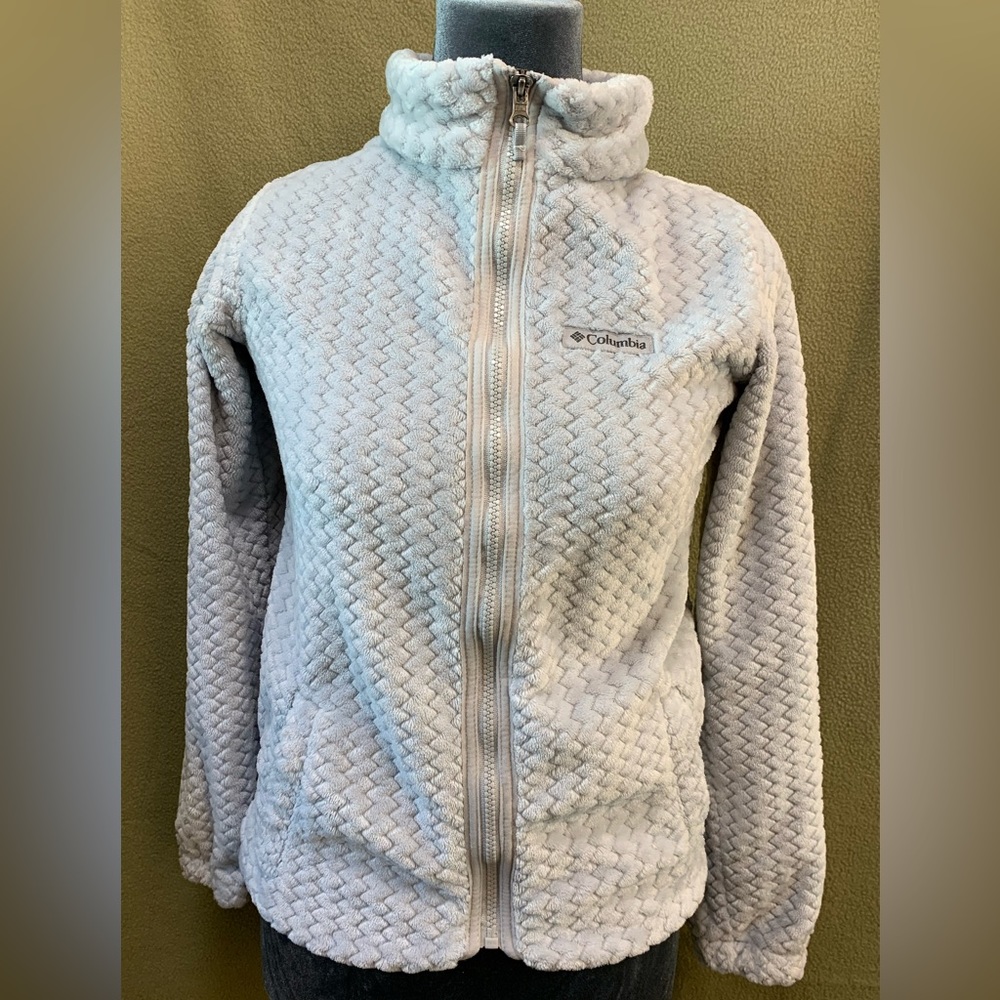 Youth Columbia Zip Up Gray Fleece Size Large